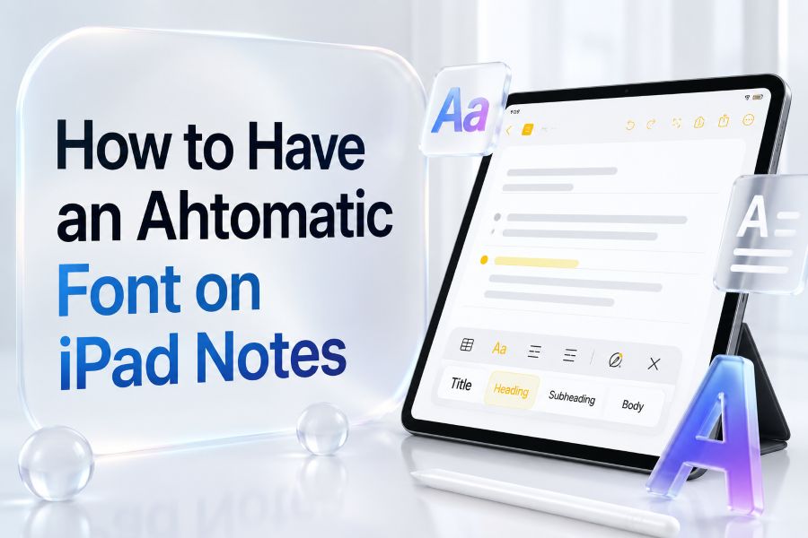How to have an automatic font on iPad Notes
